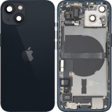 Capac Baterie Apple iPhone 13, Cu Carcasa Mijloc, Full Parts, Negru (Midnight), Swap