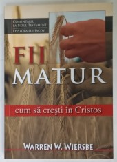 FII MATUR , CUM SA CRESTI IN CRISTOS de WARREN W. WIERSBE , COMENTARIU LA NOUL TESTAMENT , EPISTOLA LUI IACOV , 2012 foto