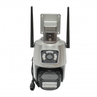 Camera de supraveghere lentila duala 6 MP, P2P WIFI 2.4G, rotire 360 grade PTZ cu senzor de miscare, sirena, detectie umana si aplicatie iCSee foto