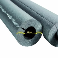 Izolație termică țevi, manșon termoizolant țevi, țeavă 22mm x 13mm, autoadezivă, 2m