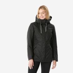 Geacă Impermeabilă Drumeție NH500 -10&deg;C Negru Damă