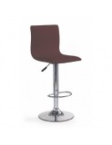 Scaun Bar Rotativ Piele Ecologica Maro HM H21, Inaltime Ajustabila, Spatar, Suport Picioare, 90 kg