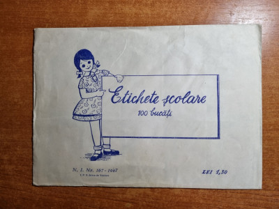 plic cu etichete scolare - din anul 1969 - 32 bucati foto