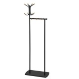 Cumpara ieftin Cuier lemn SL Simon, 14 agatatori, de podea, insertii metalice, negru fag