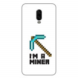 Husa compatibila cu OnePlus 6T Silicon Gel Tpu Model Minecraft Miner