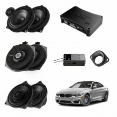 Pachet sistem audio Plug&amp;Play Audison dedicat BMW K4E X4M + Amplificator AP 8.9bit 520W + Conectica dedicata