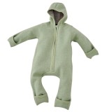 Salopetă pentru copii din l&acirc;nă organică Alavya Home, Pastel Khaki, mărime 62/68