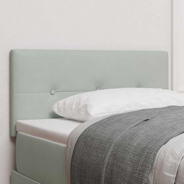 vidaXL Tăblie cap Pe perete cu headboard Gri deschis 100 cm Catifea 42007144