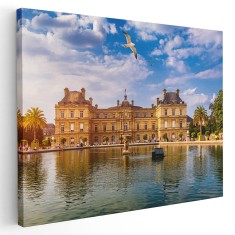 Tablou Jardin du Luxembourg, Paris, Franta, albastru 1535 Tablou canvas pe panza CU RAMA 20x30 cm