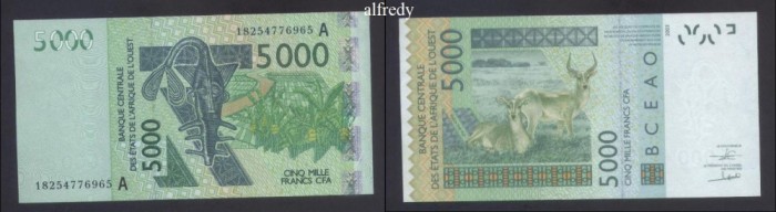 Statele Africii de Vest - Coasta de Fildes, 2003, 5000 Franci