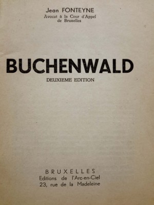 Jean Fontyne, BUCHENWALD, Bruxelles, 1945 foto