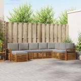 vidaXL Seturi de canapele cu pernă 8 pcs Gri natural și deschis 3375291