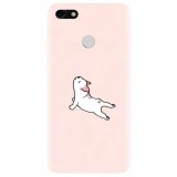 Husa silicon pentru Huawei P9 Lite mini, Cute Dog Streching