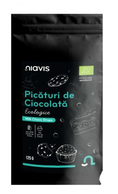Picaturi de Ciocolata Ecologice 125 grame Niavis foto
