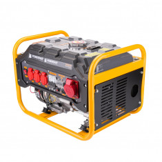 Generator de curent pe benzina 3 kw, 2 in 1, monofazic si trifazic, motor in 4 timpi, stabilizator de tensiune AVR, Powermat foto