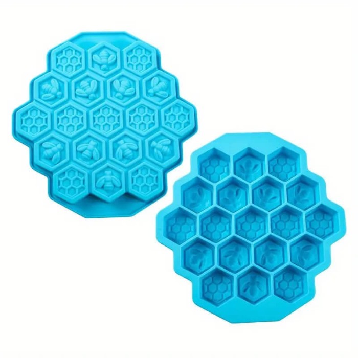 Forma pentru cuburi de gheata Edman Honey, silicon, albastru