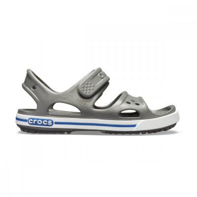 Sandale Crocs Crocband II Sandal Kids Gri - Slate Grey/Blue Jean foto