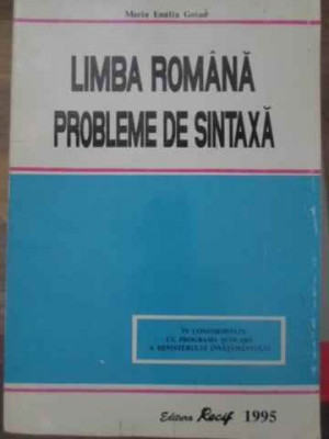 LIMBA ROMANA PROBLEME DE SINTAXA-MARIA EMILIA GOIAN foto