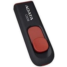 MEMORIE USB 2.0 ADATA 32 GB, retractabila, carcasa plastic, negru / rosu, &quot;AC008-32G-RKD&quot; (timbru verde 0.03 lei)