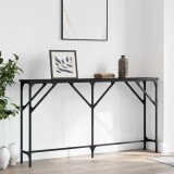 vidaXL Masă consolă, negru, 140x23x75 cm, lemn prelucrat