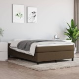 Cadru de pat fără saltea, maro &icirc;nchis, 140x200 cm, textil