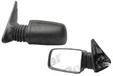 Oglinda exterioara Peugeot 205 din 1988-12.1997 partea dreapta View Max crom convex carcasa neagra reglare parghie fara incalzire