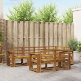vidaXL Set de canapele de exterior 7 pcs natural Lemn Solid de Acacia 3366537