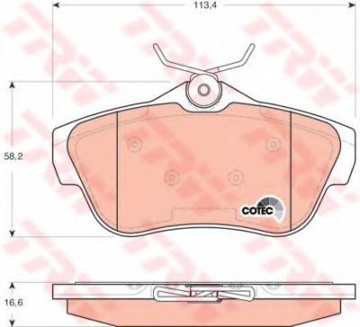 Set placute frana,frana disc PEUGEOT EXPERT Tepee (VF3V) (2007 - 2016) TRW GDB1740 foto