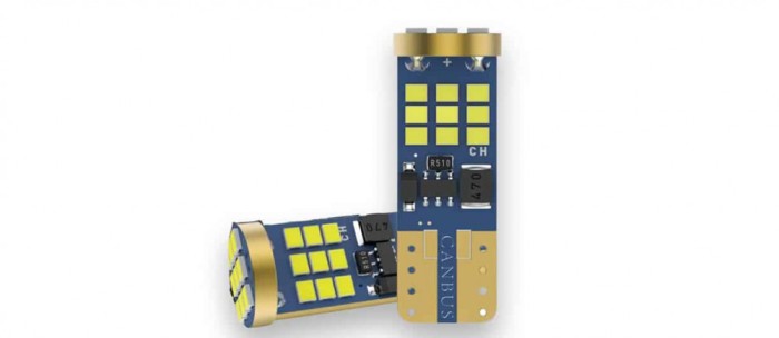 Set Becuri LED Super Canbus T10 W5W pentru Pozitie , Interior, Lampi Numar tip LED , 12v 6W, 18 SMD, Culoare Alb 6000k