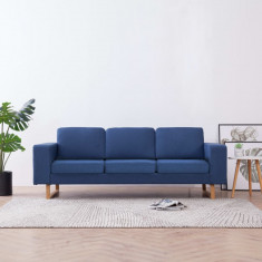 Canapea cu 3 locuri, albastru, material textil GartenMobel Dekor