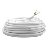 Cablu Electric Litat MYYM 3x1.5mm, Cupru, 100m, Alb, Fabricat in Romania