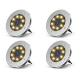 Cumpara ieftin Set 4x Lampa Cu Incarcare Solara Rapida SI Timp Mare De Utilizare, alb cald, Tip Spot Cu 8 Leduri, Pentru Gradina, WaterProof, IP65, Carcasa Din Metal