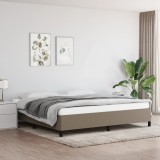 VidaXL Cadru de pat fără saltea, gri taupe, 200x200 cm, textil