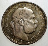 B.725 UNGARIA FERENCZ JOZSEF 1 KORONA 1893 ARGINT
