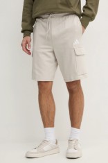 adidas pantaloni scurti Feelcozy barbati, culoarea bej, IN6084