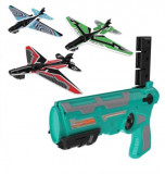 Pistol lansator cu 4 figurine avion , Multicolor, +4 ani