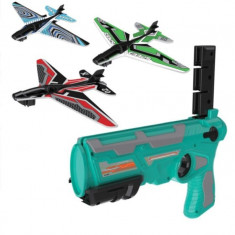 Pistol lansator cu 4 figurine avion , Multicolor, +4 ani