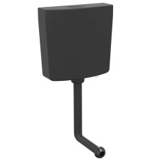 vidaXL Rezervor de toaletă cu admisie de apă pe fund, 3/6 L, negru