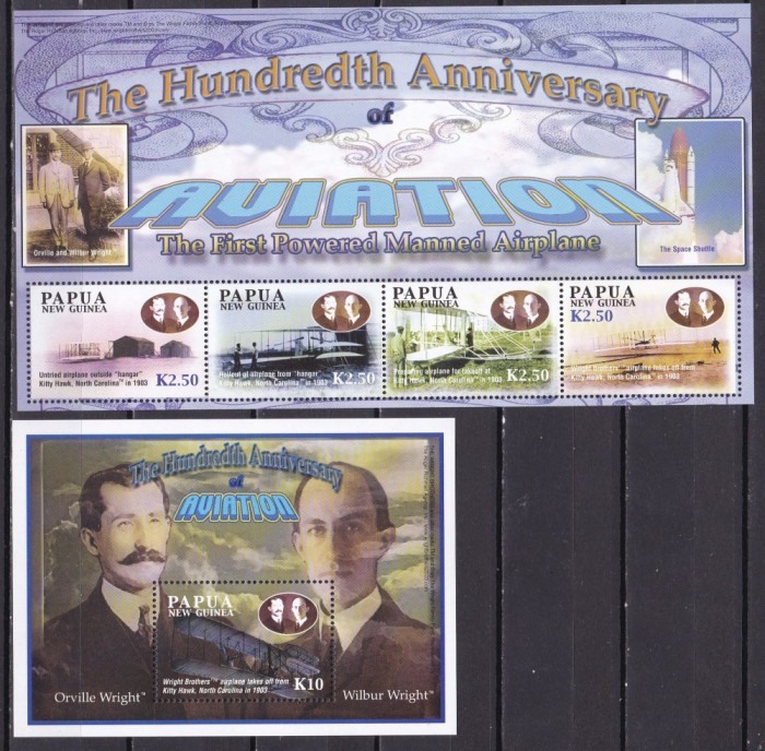 Papua Noua Guinee 2003 aviatie MI bl.27, 28 MNH w63