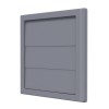 Grila ventilatie patrata cu clapeta antiretur, Diametru &Oslash;125mm, exterior 150x150, ASA plastic Grey, Ecovent