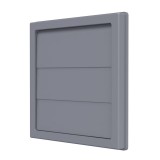 Grila ventilatie patrata cu clapeta antiretur, Diametru &Oslash;125mm, exterior 150x150, ASA plastic Grey