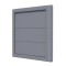 Grila ventilatie patrata cu clapeta antiretur, Diametru &Oslash;125mm, exterior 150x150, ASA plastic Grey