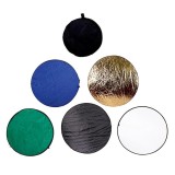 Cumpara ieftin Reflector,blenda de difuzie lumini 5in1, alb, negru, auriu, verde, albastru 60 cm diametru, Dactylion