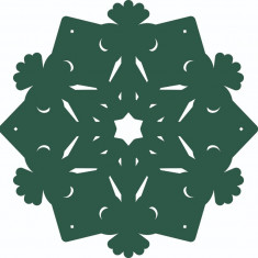 Sticker decorativ, Mandala, Verde, 60 cm, 4982ST-3