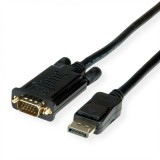 Cablu Displayport la VGA T-T 2m Negru, Roline 11.04.5972*