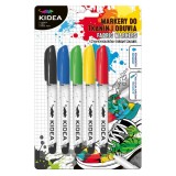 Set 5 markere pentru incaltaminte si diverse textile, Kidea MOT5KA