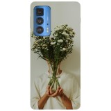 Husa compatibila cu Motorola G100 model Flower vase, Silicon, TPU, Viceversa, Transparent, Carcasa