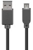 Cablu USB 2.0 la Micro USB Goobay, 0.3m, Negru, Transfer Date, Compatibil Universal