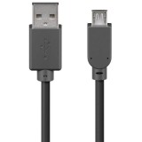 Cablu USB 2.0 - micro USB 0.3m negru Goobay