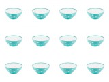 Set boluri, 12 piese, 350 ml, Plastic, Verde
